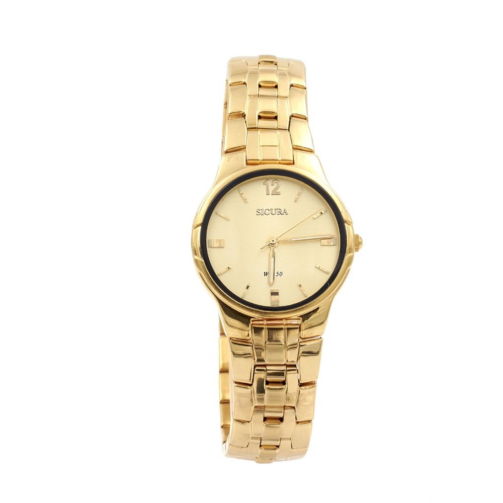 Sicura Stainless Steel Gold Watch